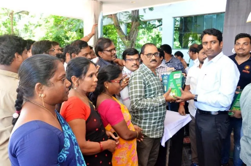Families collecting Seed Ganesha kits